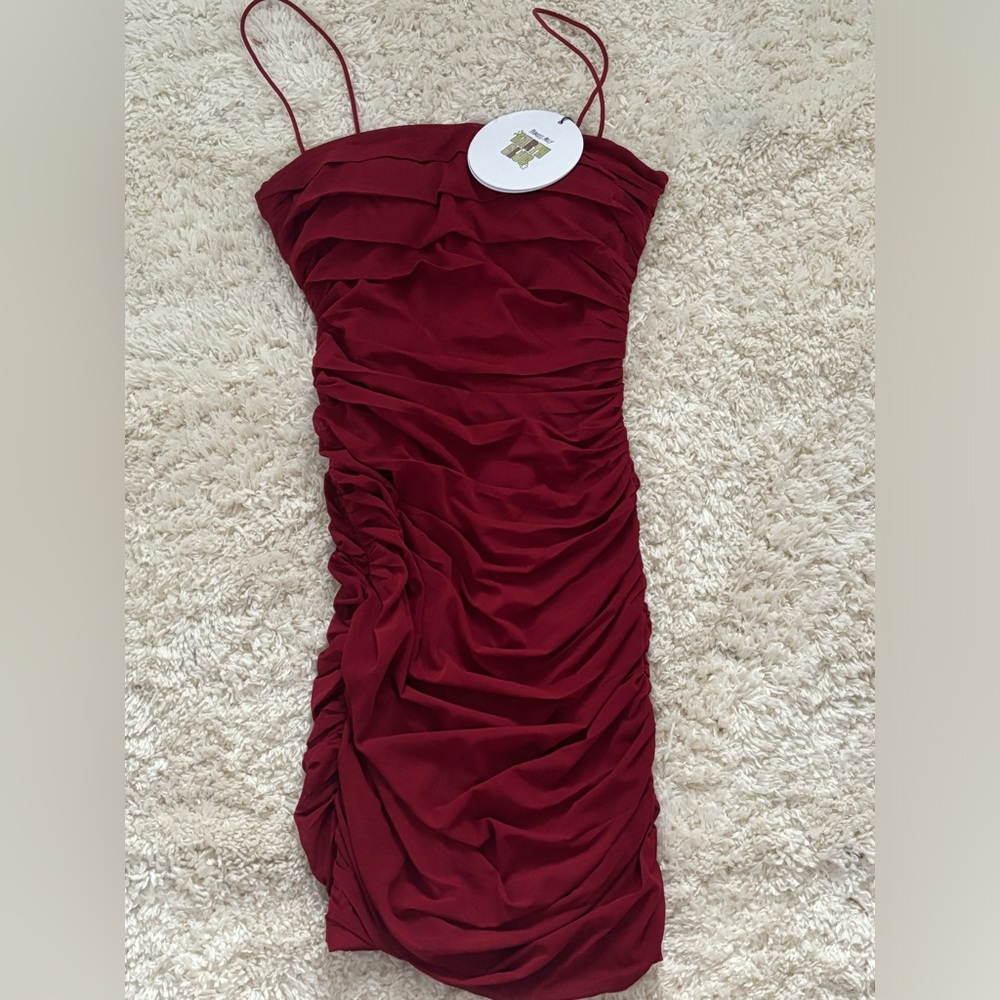 Short red dress
